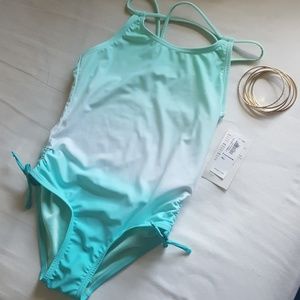 Girl's Mint Green One Piece Bathing Suit